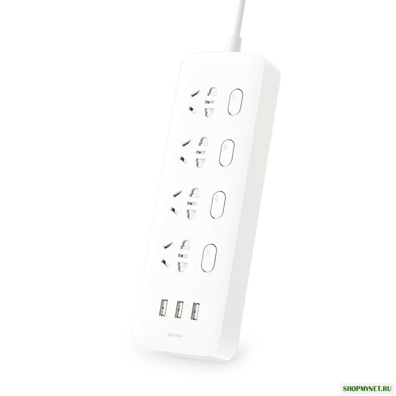 Original Xiaomi Mijia Удлинитель с 4 цифрами для индивидуального управления, Разъем, 3 х USB, быстрая зарядка